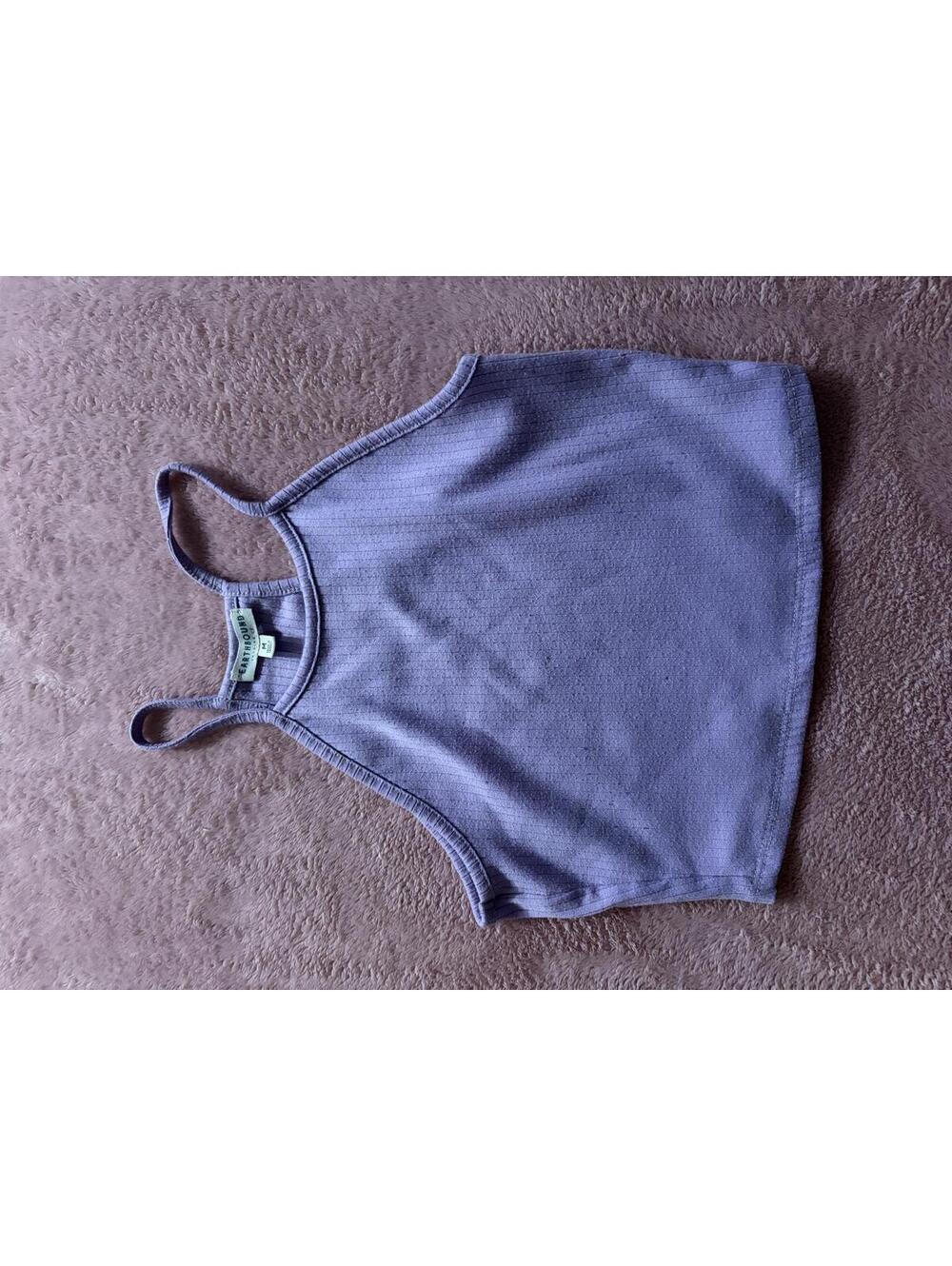 Earth bound Lilac Knit Crop Tank Top